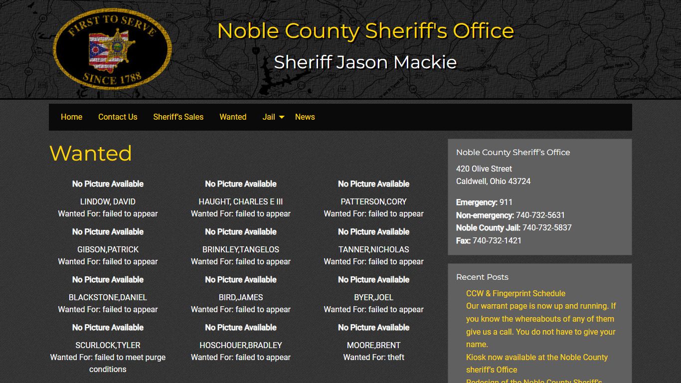 Wanted - Noble County Sheriff's Office